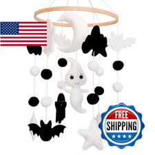 Ghost Baby Mobile, Halloween Mobile for Crib, Goth Crib Mobile for Boys and Girl
