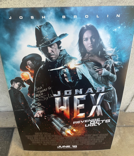 Jonah Hex Josh Brolin Poster mounted on foam board signed by director