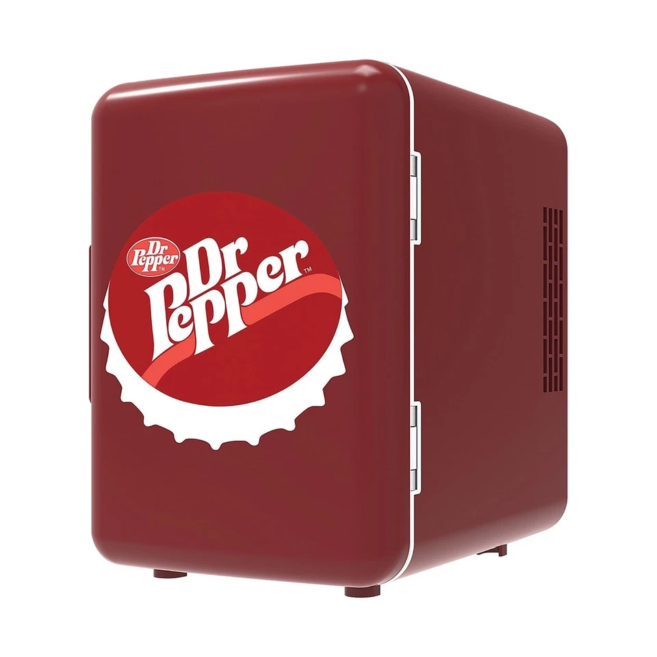 MIS153DRP Dr. Pepper Retro Mini Portátil Compacto Refrigerador Personal, 4 Li... Foto 2 de 4