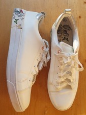 Ted Baker White Leather Trainers UK 9 vgc