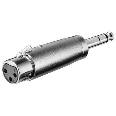 Wentronic XLR 012 XLR- Adapter 3-pol.XLR-Kupplung>6,35m # 27514