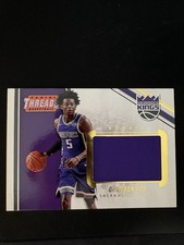 Panini Threads 2017-18 De'Aaron Fox 5x7  Rookie Memorabilia Kings Basketball 