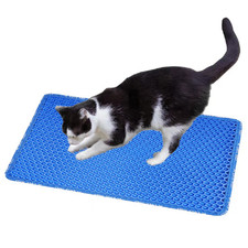 Dual-Layer Rice-Shaped Cat Litter Mat for Enhanced Cleanliness