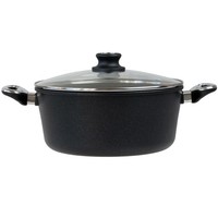 Baf Kochtopf 28 Cm Induktion Aluguss Fleischtopf Suppentopf Antihaft Glasdeckel