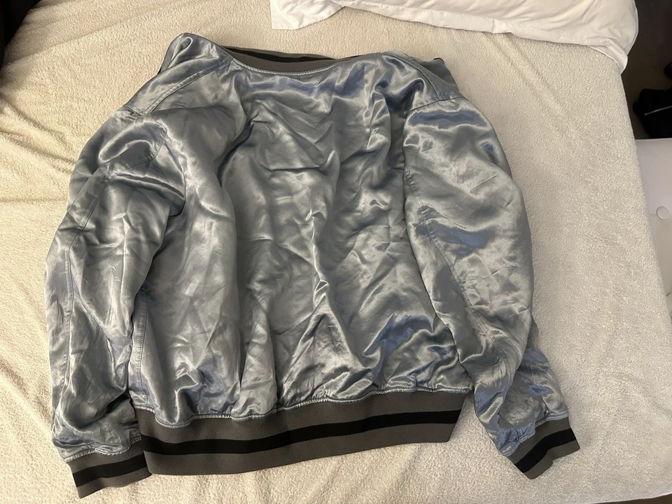 Haider Ackermann Blue Solid Cotton Fuzzy Jacket - Image 2 of 2