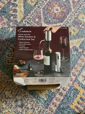 Rabbit Electric Wine Tool Set - 5-Piece Wine Accessory Collection