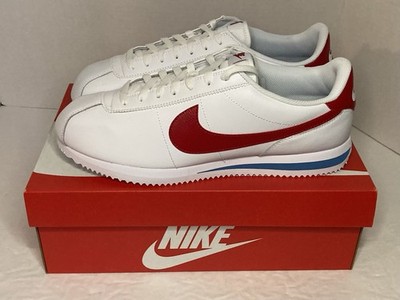 Nike Cortez Sneakers Men Size 12 White Varsity Red Varsity Blue DM4044-108 Shoes