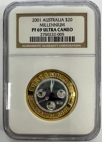 2001 Australia Millenium NGC PF69 UCAM Bi-Metal Coin