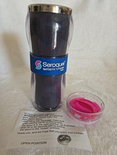 Taza de viaje Seroquel vintage RARA representante farmacéutico promoción Big Pharma