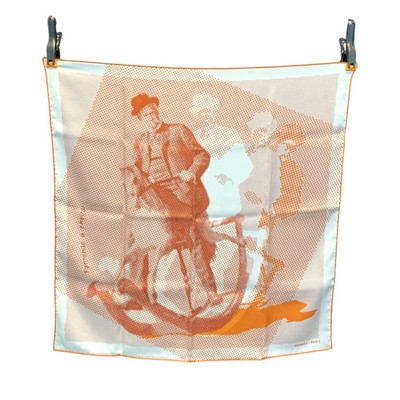 Authentic Hermes Rare Silk Carre 70 Scarf Fantaisie à Cheval 2007 Barr