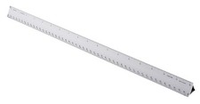 Alumicolor Architect Triangular Hollow Drafting Scale, Aluminum, 18 inches, S...