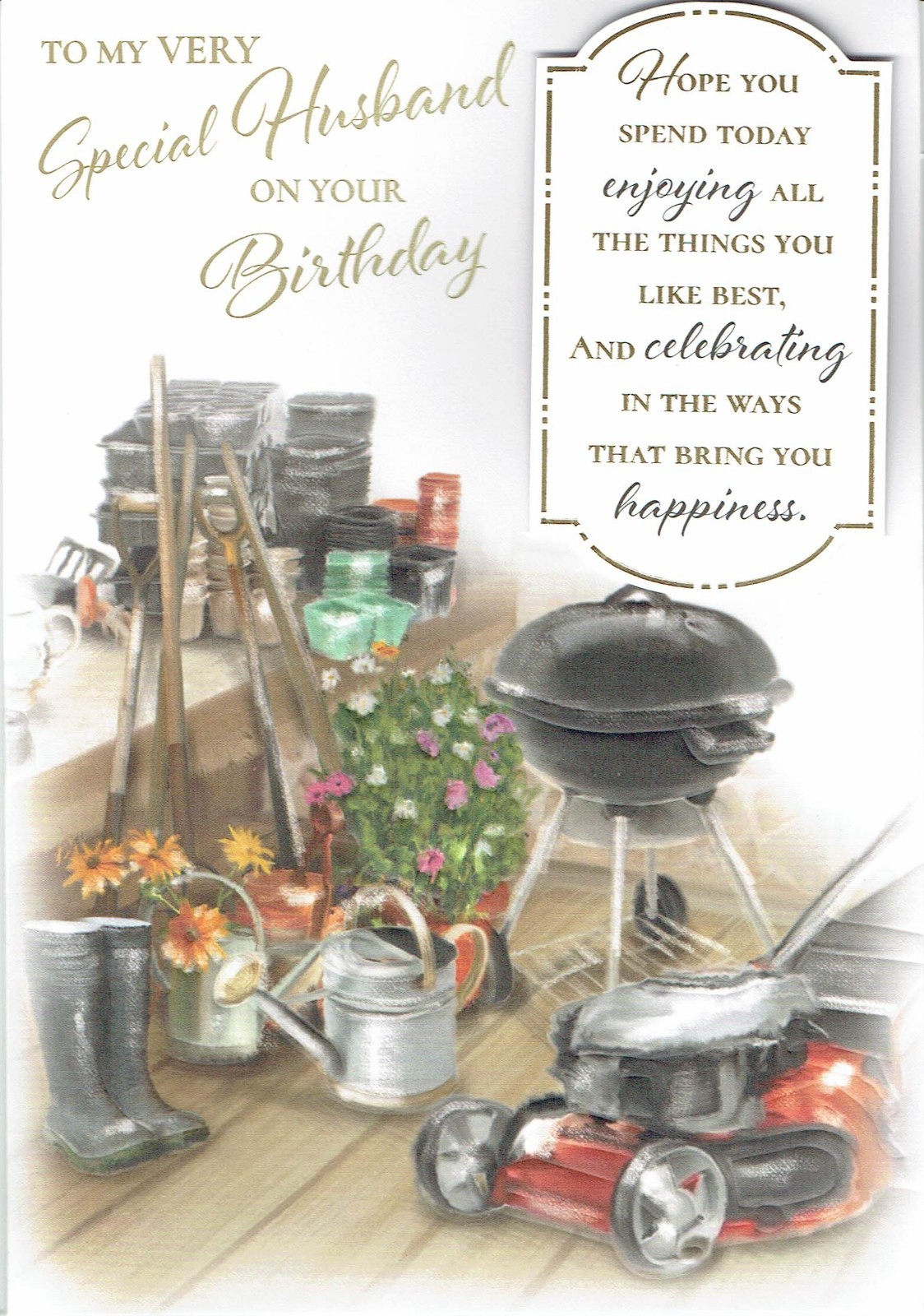 Special HUSBAND BIRTHDAY CARD - Quality  Card Garden Shed Design