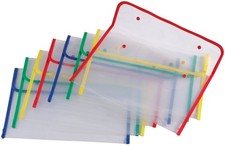 Fabric Edged Envelopes Set of 8 - Modern Style - Legal Size - Red, Green, Blue -