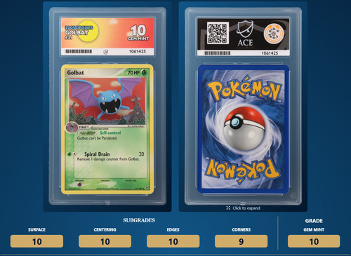 Golbat graded ACE 10 for sale on eBay