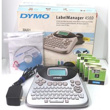 Dymo LabelManager 450D Label Maker Bundle Silver EX Professional PC Connect Kit
