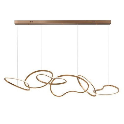 ET2 Lighting Unity 6 Light LED Pendant, Champagne Fixture - E24618-BCN