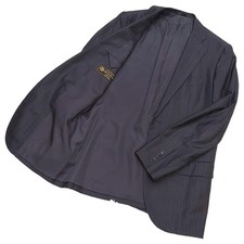 Loro Piana x Tomorrowland Silk Blend Tailored Jacket 50 Dark Gray Stripe F/S