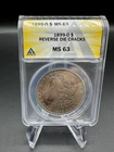 1899-O Morgan Silver Dollar $1 ANACS  MS63 "REVERSE DIE CRACKS"
