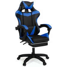 Fauteuil de gaming ALEX réglable avec repose-pied, coussin de tête et coussin lo