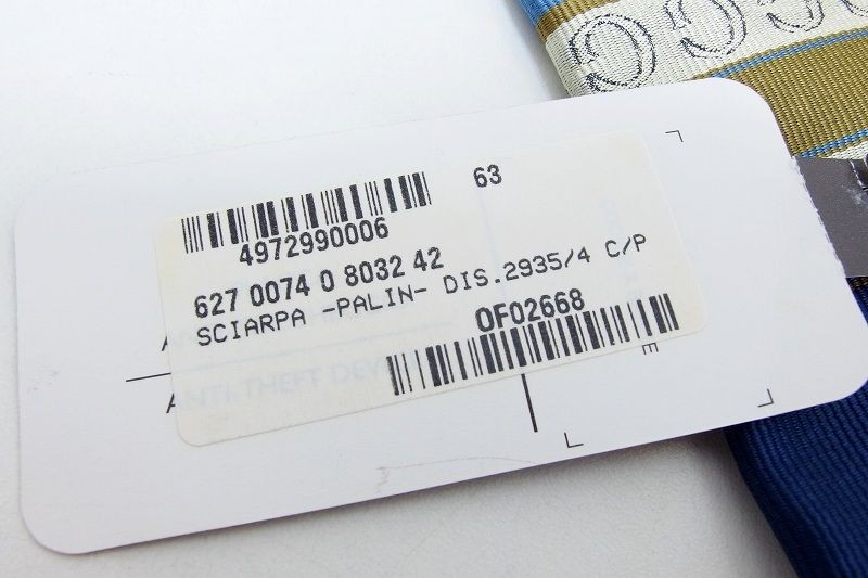 Gucci Sciarpa Rectangular Scarf Border Blue Multi… - image 8