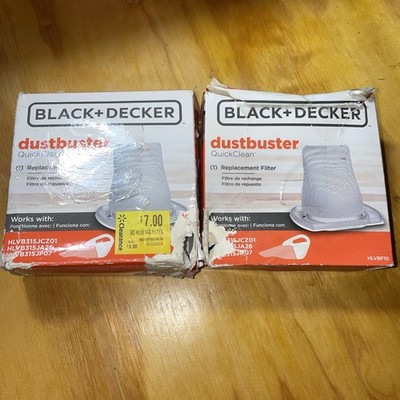 2 pack x Genuine Black+Decker HLVBF10 Dustbuster QuickClean Replacement Filter