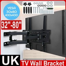 TV Wall Bracket Mount Swivel Tilt for 26 32 42 46 50 55 65 80" TVs Full Motion