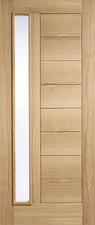 LPD External Oak Goodwood Frosted Double Glazed Door