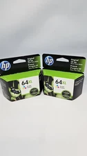 (2) Genuine HP 64XL High Yield Ink Cartridge Tri Color Dated 01/2022 New Sealed