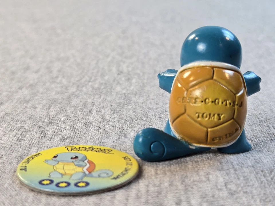 Figura de acción Tomy Pokemon Squirtle 1998 de colección con pog token Nintendo Foto 3 de 4