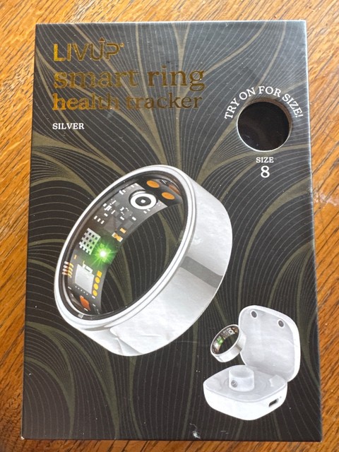 Livup Smart Ring Health Tracker Silver Size 8