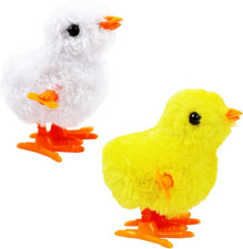 2-PCS Chicken Plush Wind up Toys for Kids and Toddlers 1-3 2-4, Wind up Easter f