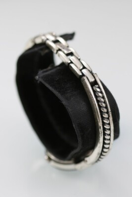 Womens watch: Cache, silver, used, needs battery Cache Women Watch Antiqued Stainless Silver Gold Water Res  main image 2