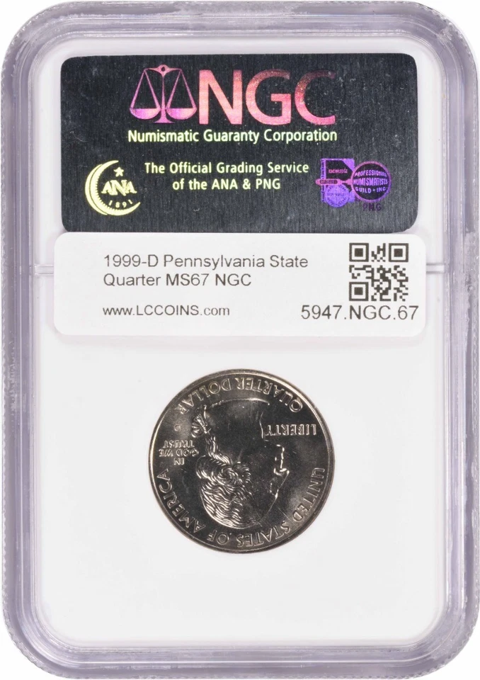 1999-D Pennsylvania State Quarter MS67 NGC - Image 2 of 2