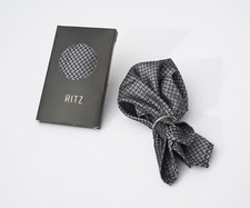 Diamond Patterned, Black and Gray Pocket Square