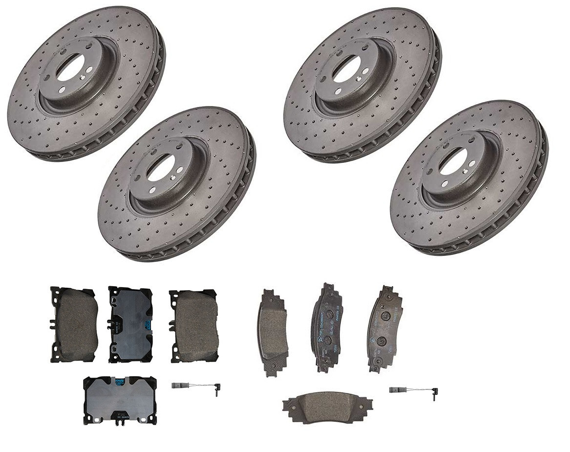 FOR MERCEDES AMG C43 205 PREMIUM 4MATIC AUTO FRONT REAR BREMBO BRAKE DISCS &PADS