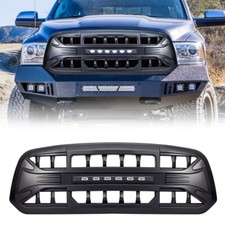 Front Bumper Grille Mesh Grill W Off-road Lights For 2013-2018 Dodge Ram 1500