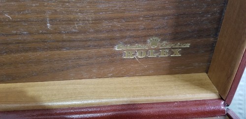 Vintage genuine ROLEX watch box case Red wood leather - Picture 7 of 8