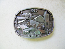 1989 Kansas Relief Sale MCC Mennonite Auction Siskiyou belt buckle 119 of 300