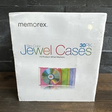 Memorex Slim Clear Jewel Cases New Sealed DVD CD 30-Pack
