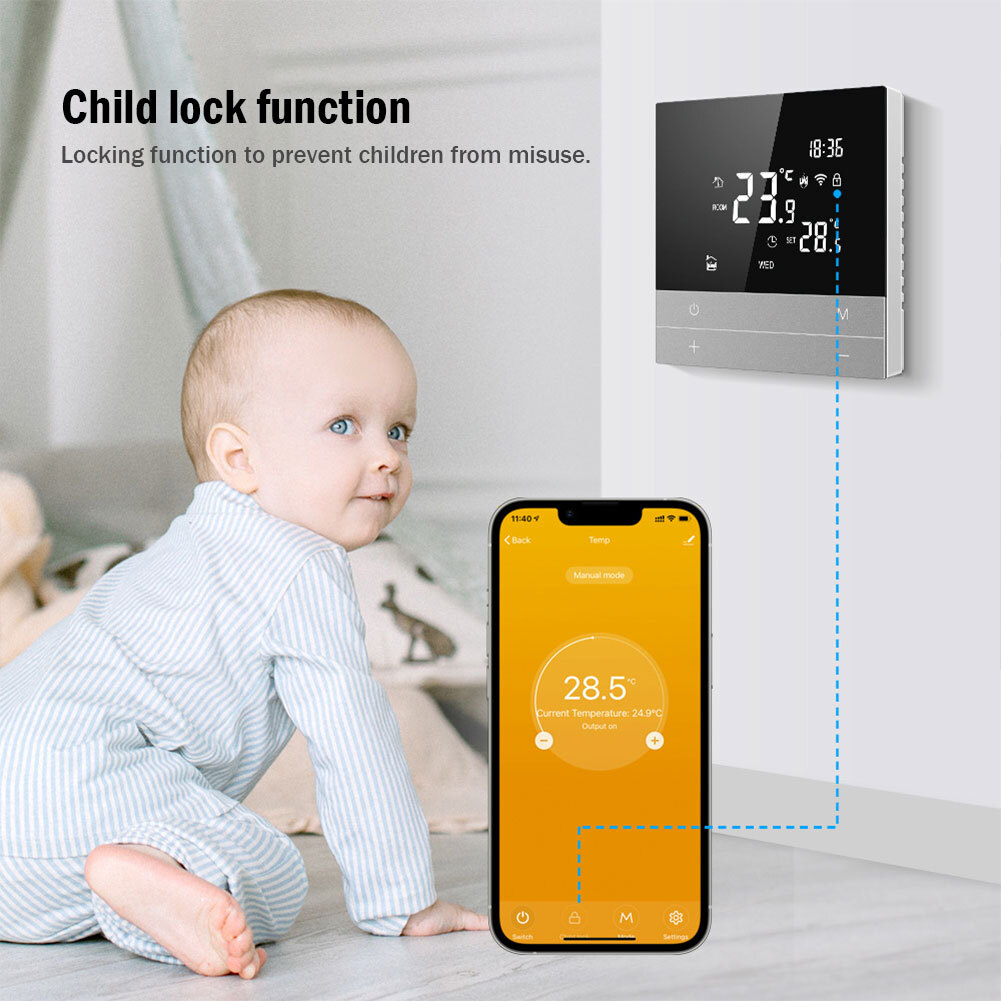 WiFi Tuya Smart Thermostat Smart Life APP Control Programmable