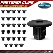 30Pcs 9 mm Clips Fender Apron Screw Grommet Fasteners for Honda Accord Acura RDX