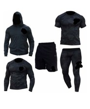 5pcs / Set Men Compression Sportswear Suits Tights Training Clothes Quick Dr