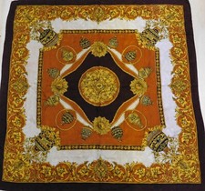 VINTAGE WOMEN'S 100 PURE SILK SILK SILK SOIE SCARF 425 86cm x 88cm