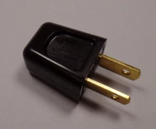 New Brown Quick Connect Lamp Plug For SPT-2 Cord, Polarized Blades, U.L. #PL550