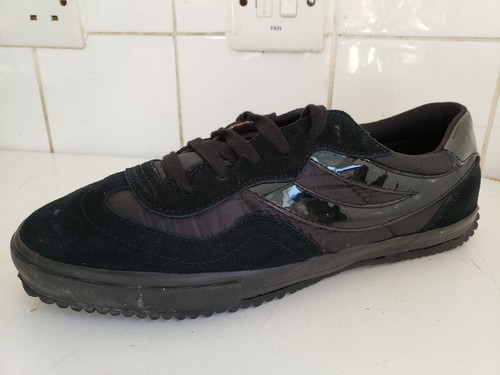 SUPERGA NYLU Designer Uomo Donna in Pelle Nera Scarpe Casual Tg UK 8 EU 42  | eBay