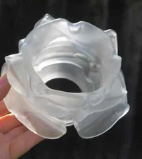 Antique Vintage Satin Glass Rose Lamp sconce French Shade part newel post