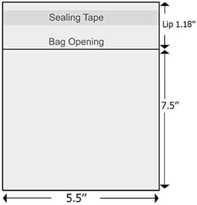 cello sleeves for cards Crafter's Companion A6 Self Seal Bags aroma barriers 150 Pcs Clear Cellophane Cello