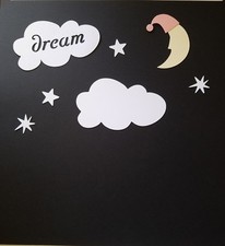 1 new "Dream theme" baby girl for greeting card die cuts scrapbook die cut