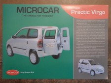 MICROCAR VIRGO PRACTIC GSE & GLX orig c2003 UK Mkt Sales Leaflet Brochure