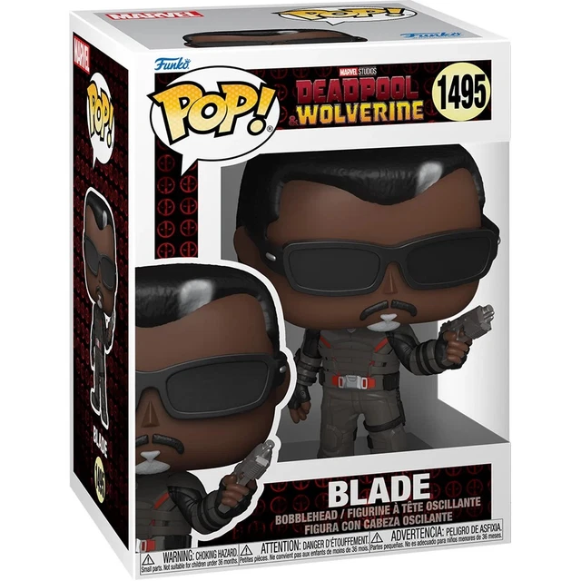 Funko Pop! Marvel: Deadpool & Wolverine * Blade * Vinyl Figure #1495 + Protector
